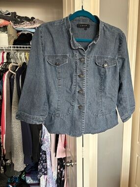 Denim Jacket - Blue Cropped Women's Jacket